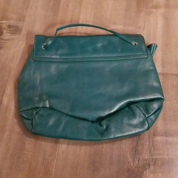 80s teal leather purse - Picture 2 of 4